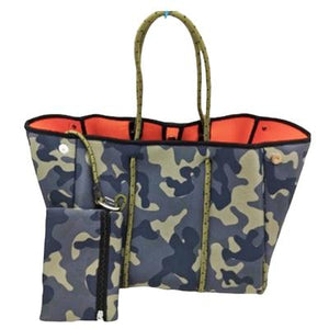 Green Camo Neoprene Tote