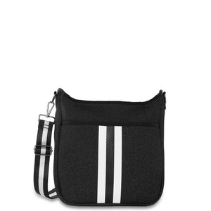 Black & White Stripe Neoprene Crossbody
