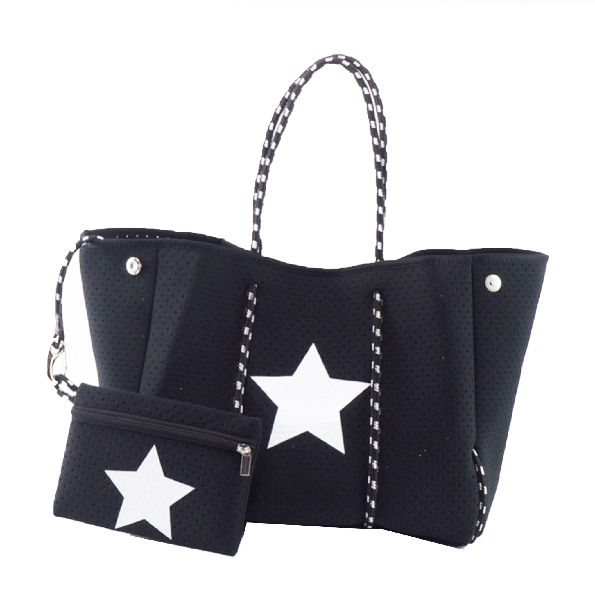 Black neoprene tote discount bag