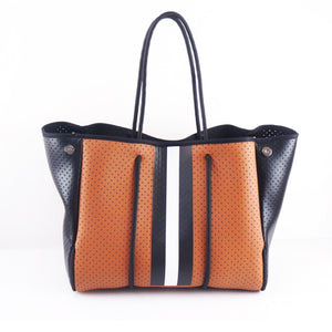 Brown Multi Neoprene Tote