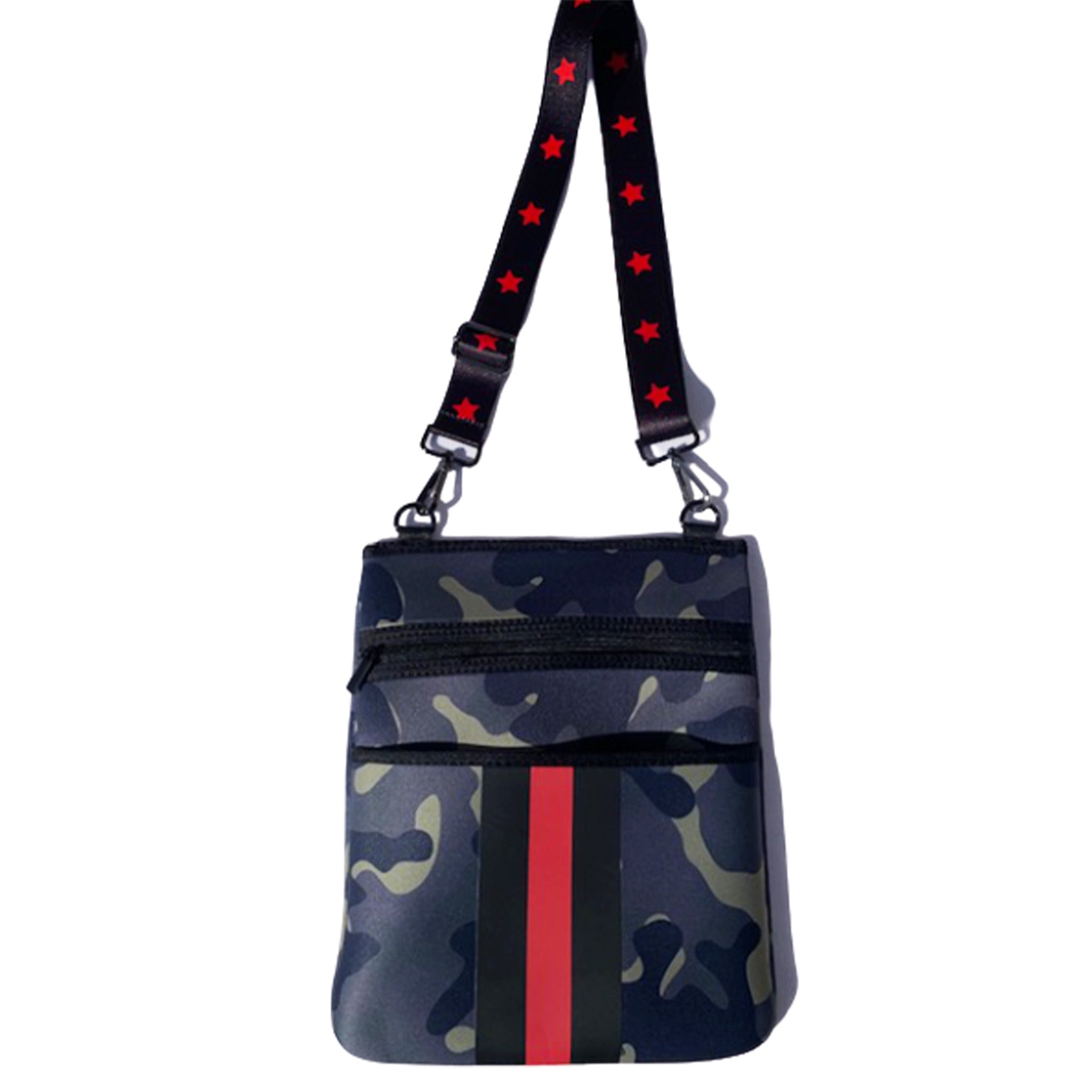 Green Camo w/ Red StripeNeoprene Crossbody