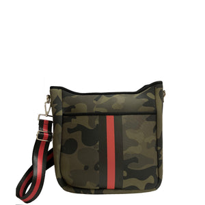 Camo + Stripe Neoprene Crossbody