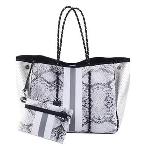 Snake Metallic Neoprene Tote