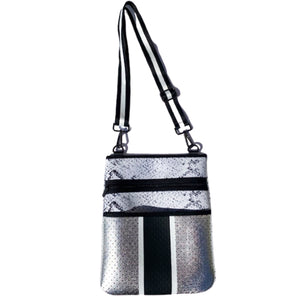 Snake Metallic Silver Crossbody